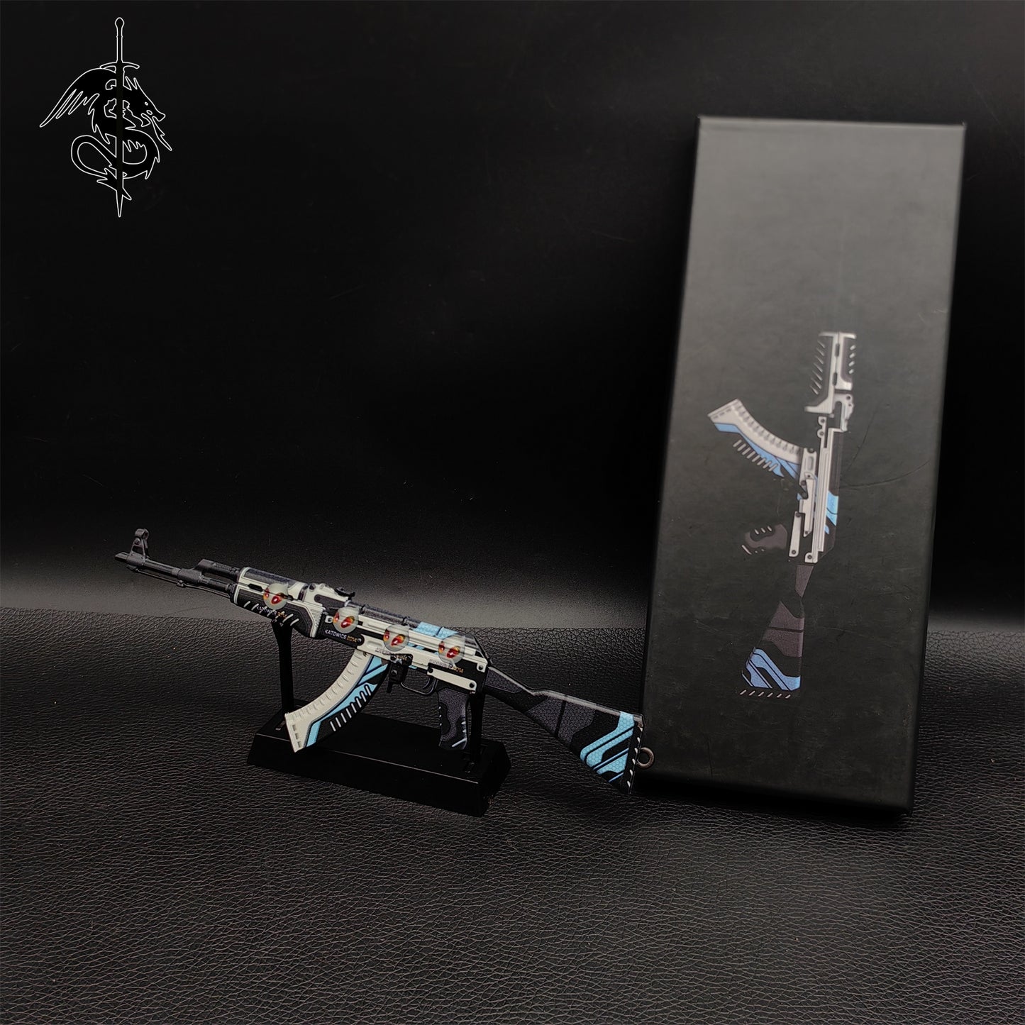 AK-47 Neon Rider Case Hardened And Vulcan Skin Gun Model 3 In 1 Pack