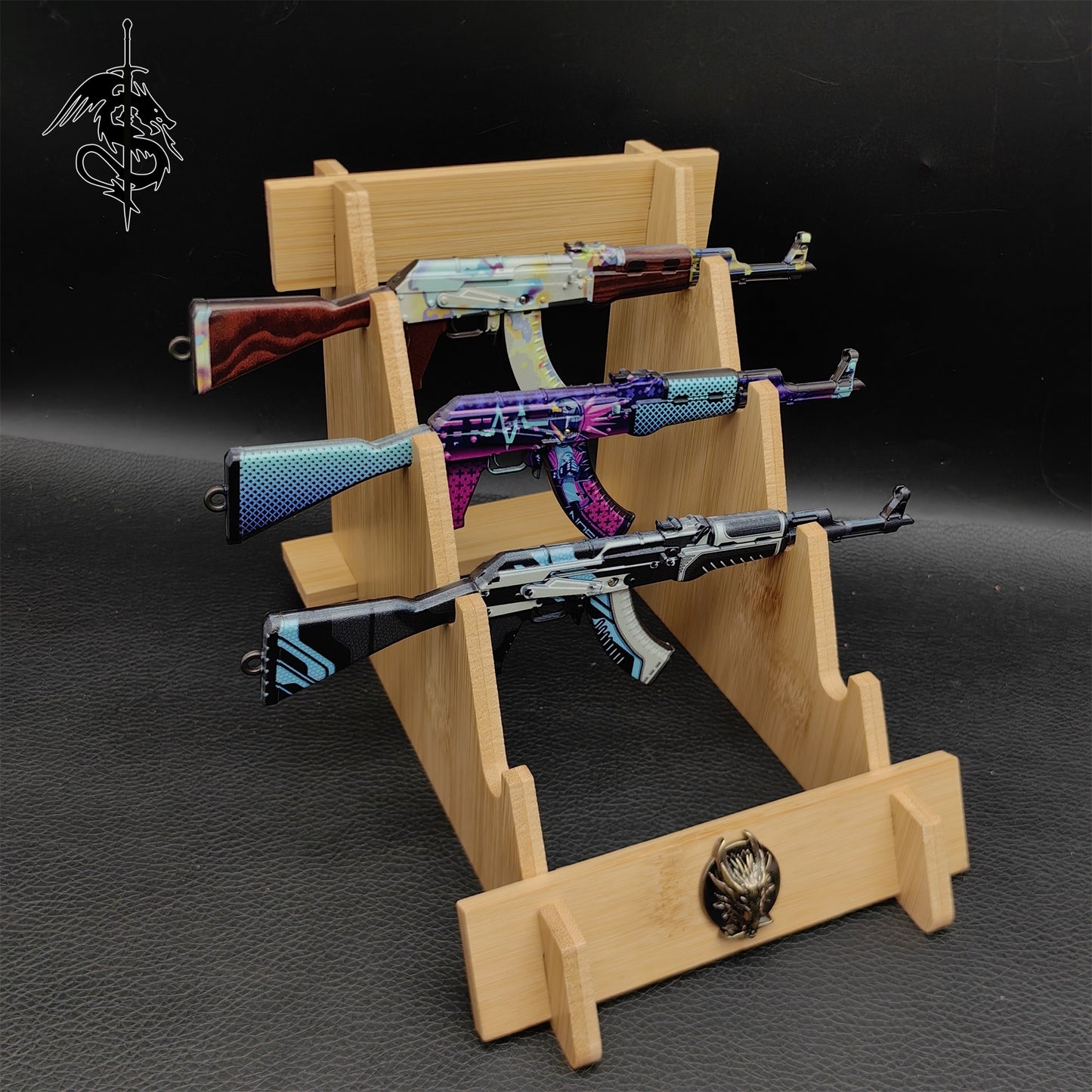 AK-47 Neon Rider Case Hardened And Vulcan Skin Gun Model 3 In 1 Pack