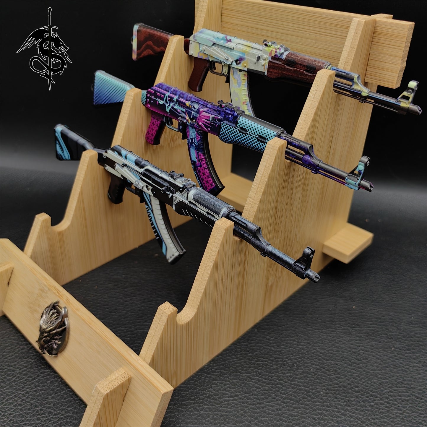 AK-47 Neon Rider Case Hardened And Vulcan Skin Gun Model 3 In 1 Pack