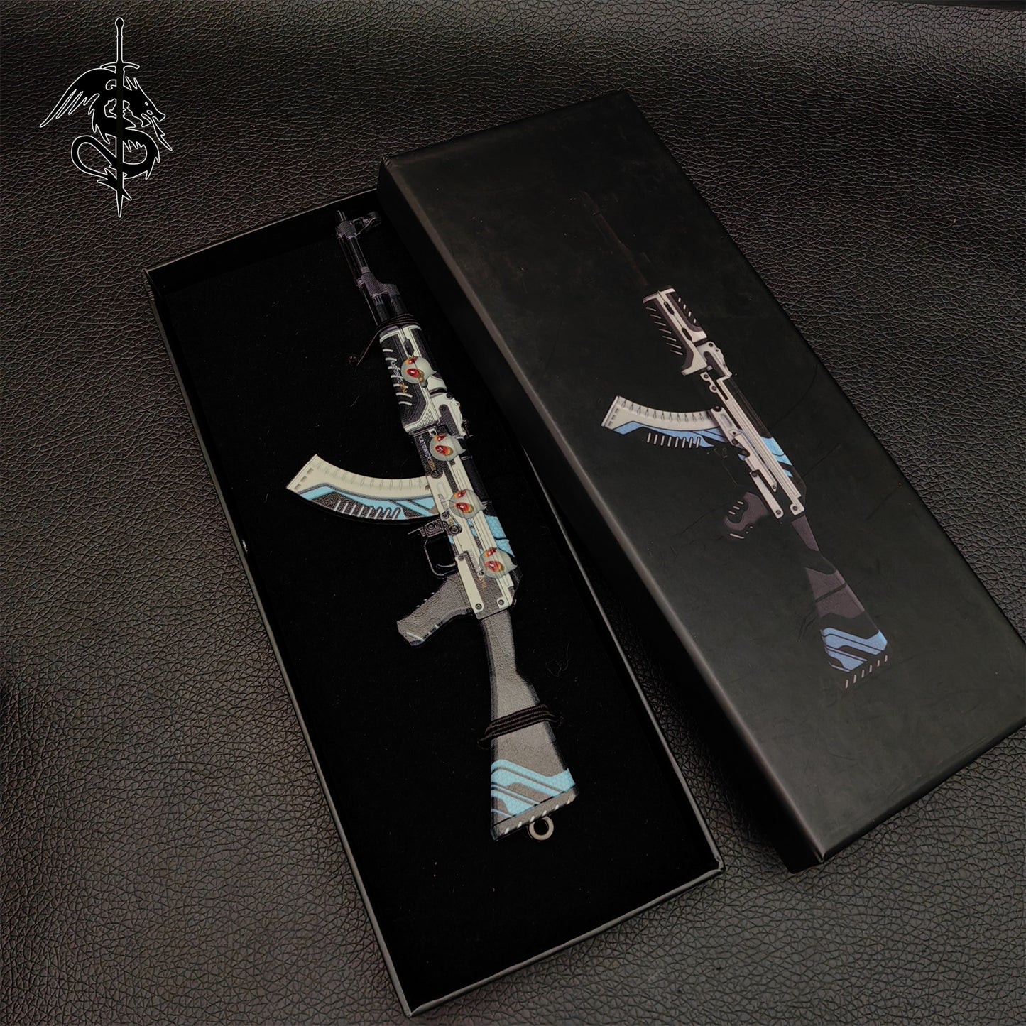 AK-47 Neon Rider Case Hardened And Vulcan Skin Gun Model 3 In 1 Pack