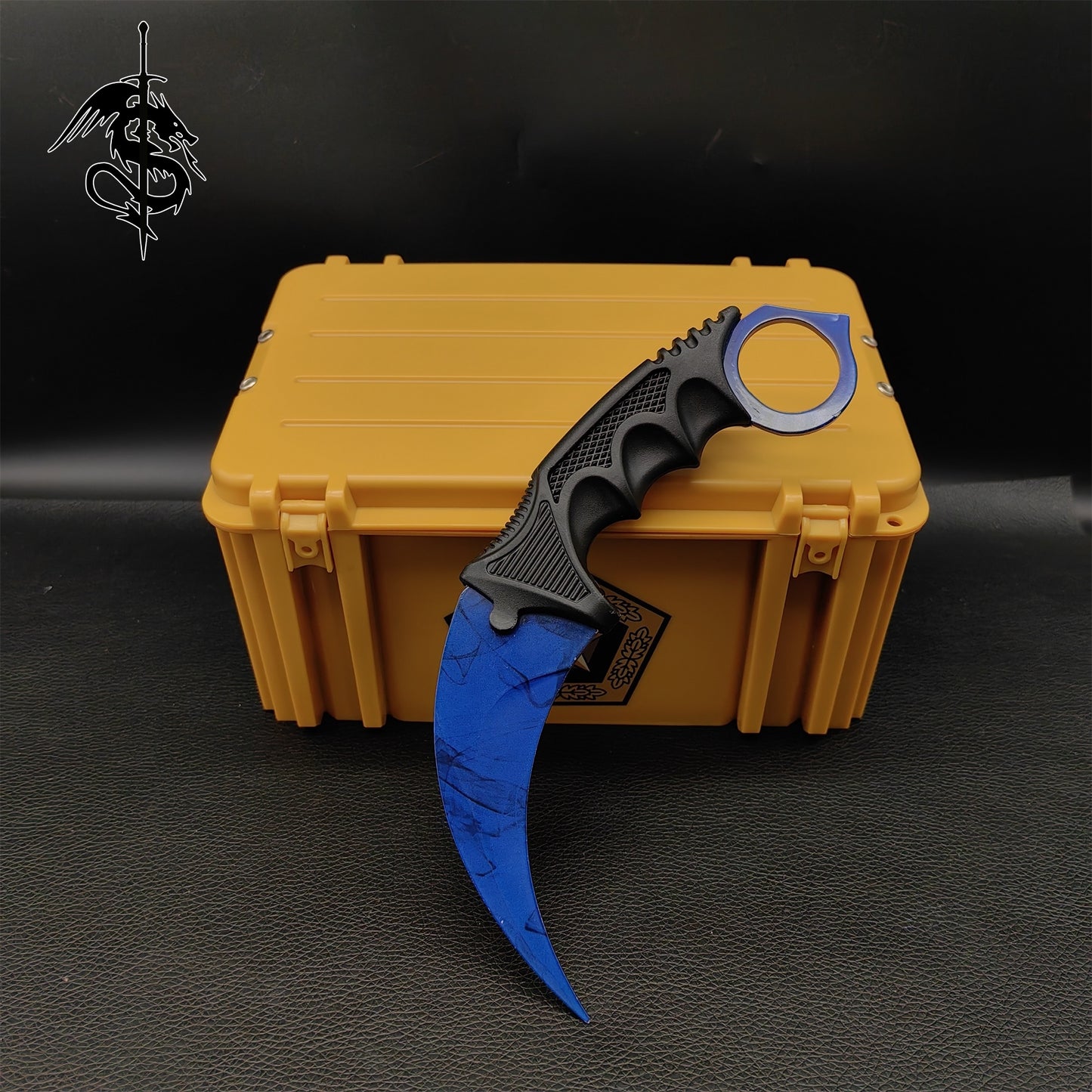 Blue Geme Sapphire Karambit Blue Gamma Doppler Skin Gift Box