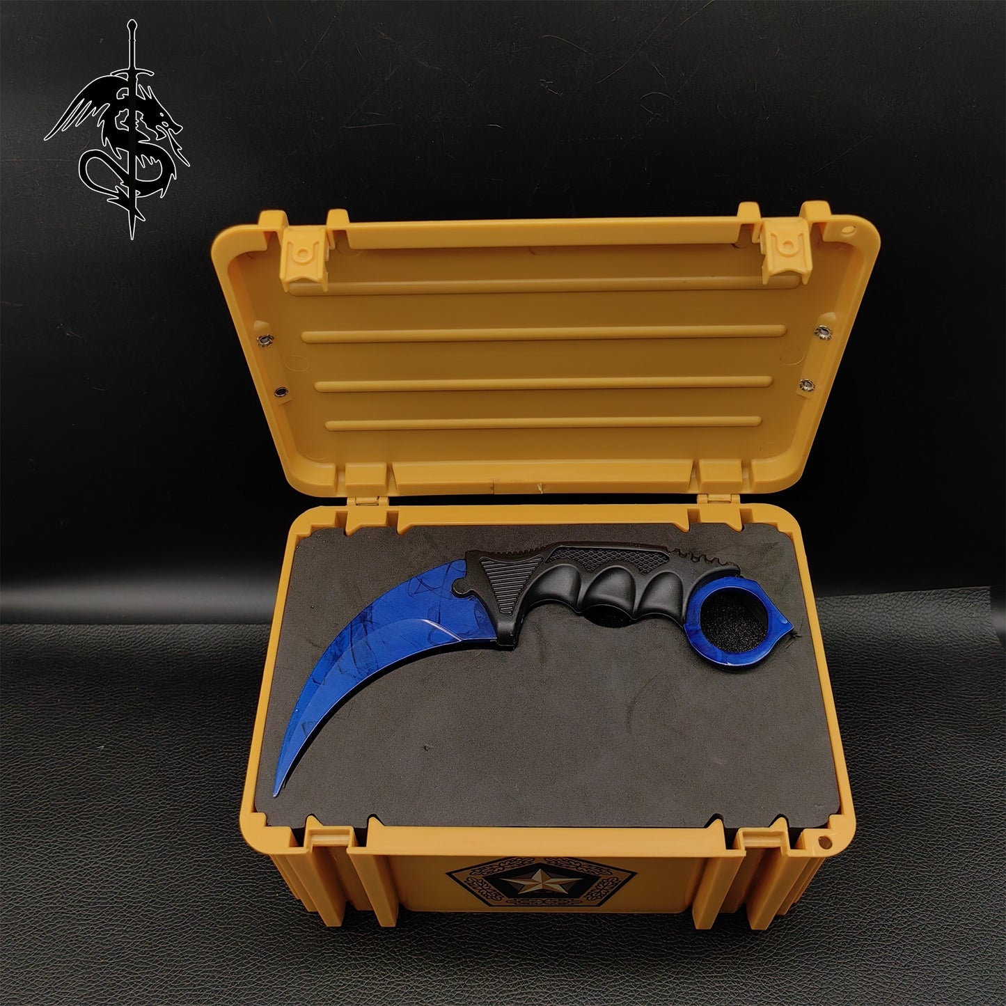 Blue Geme Sapphire Karambit Blue Gamma Doppler Skin Gift Box