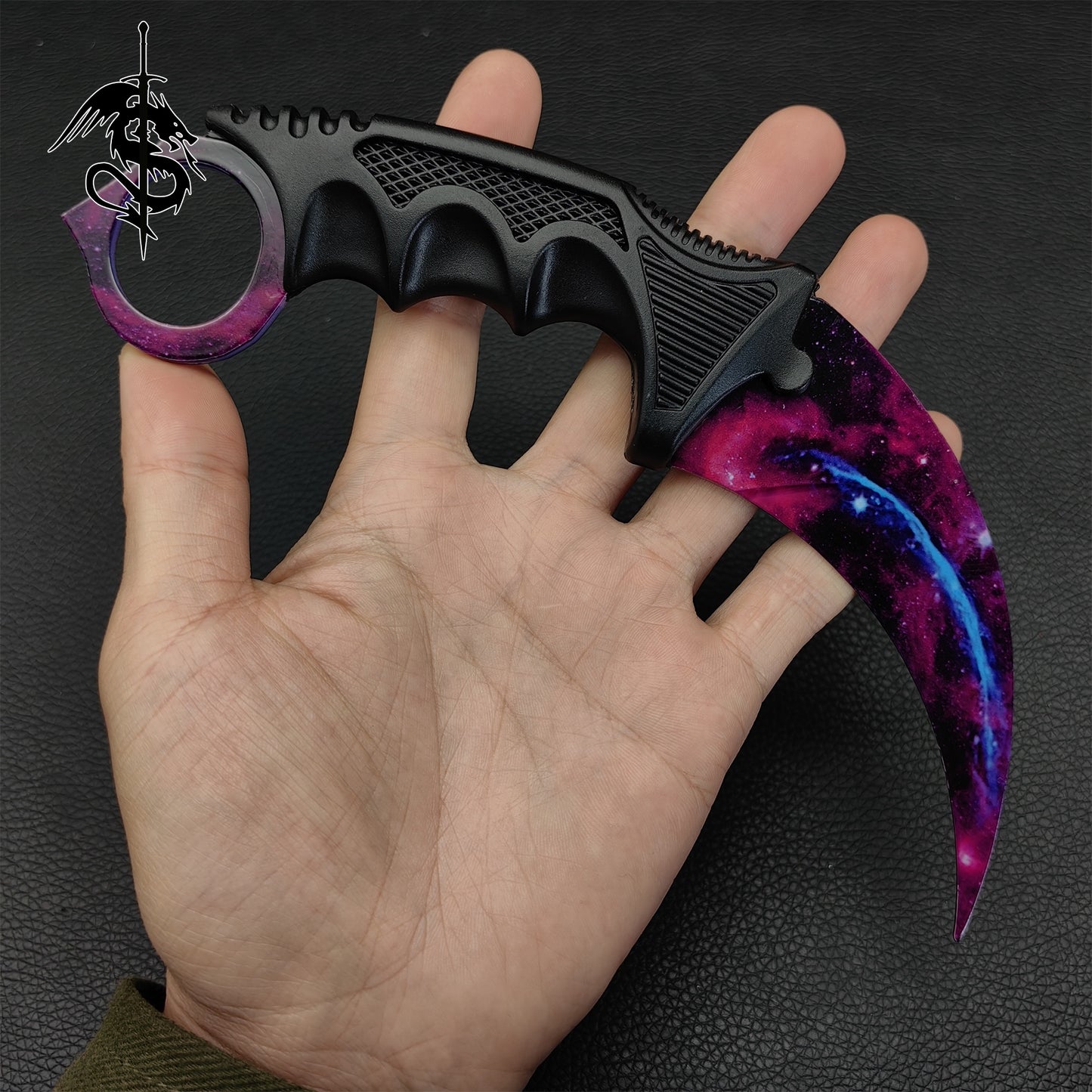 Galaxy Skin Karambit Trainer Flip Folding Knife With Case