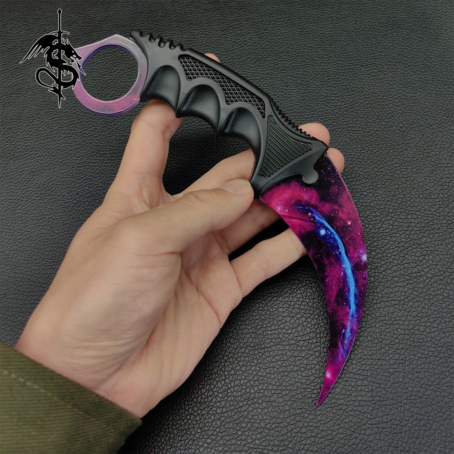 Galaxy Skin Karambit Trainer Flip Folding Knife With Case