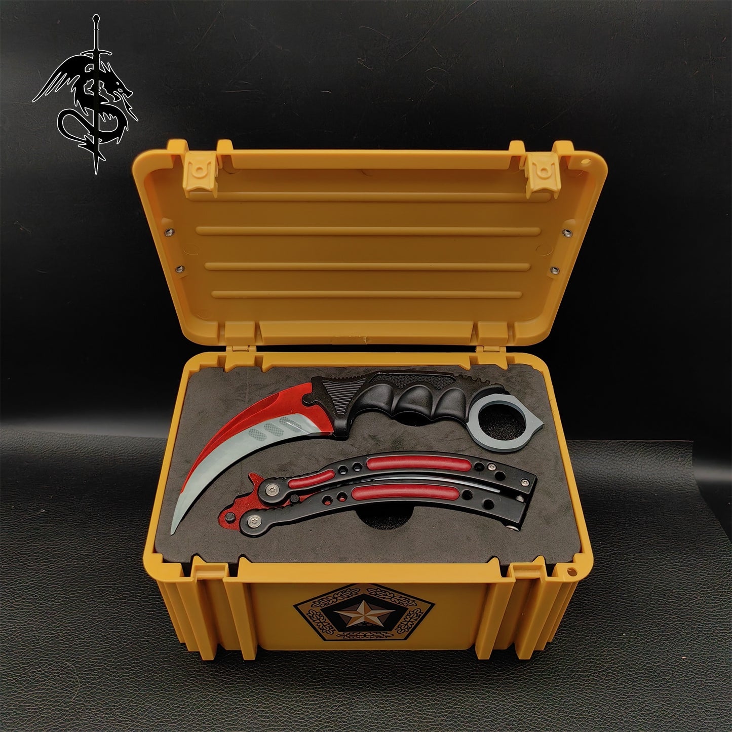 Autotronic Skin Karambit Trainer & Balisong Knife Gift Case