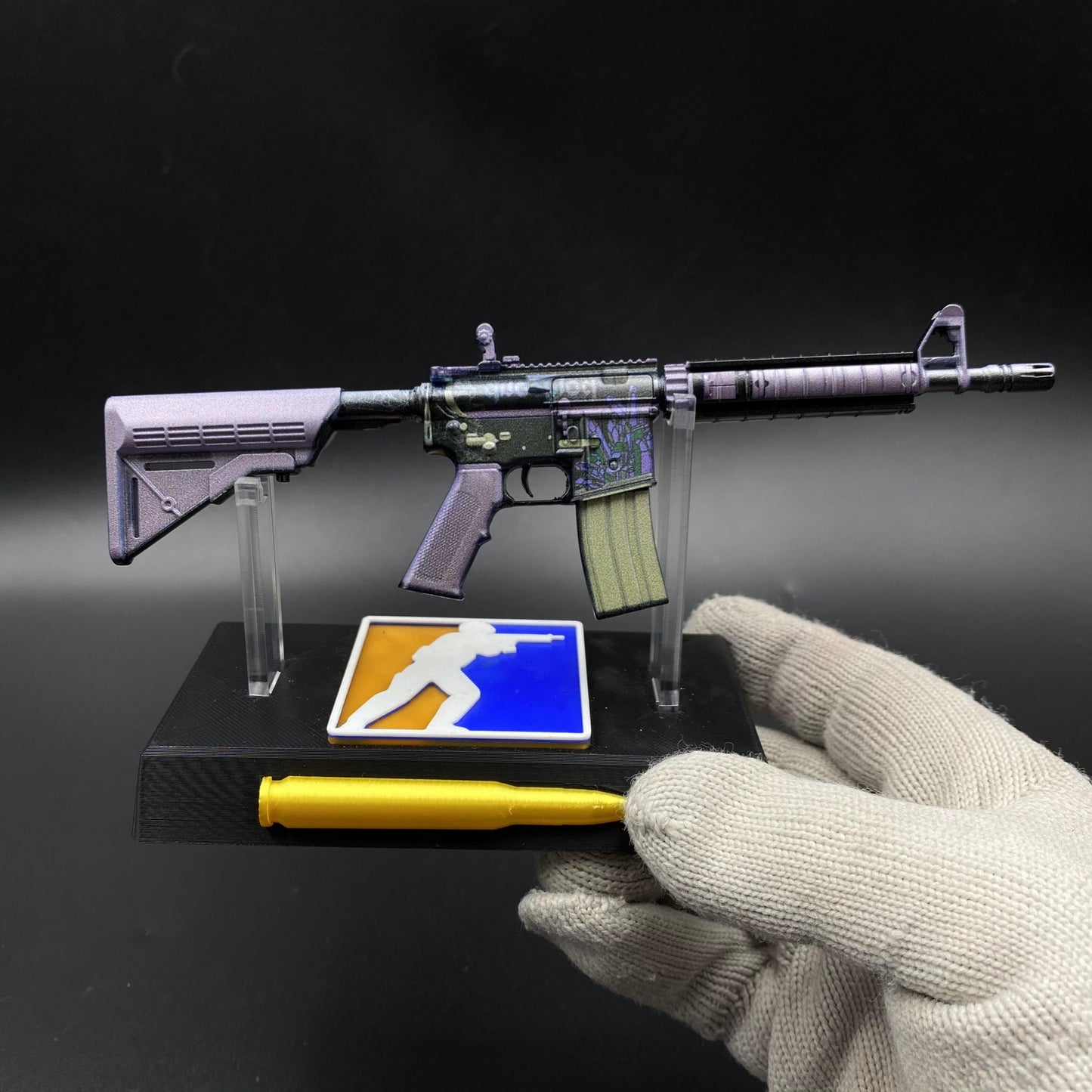 CS Game Skin M4A4 Polysoup Mini Metal Game Replica For Collection