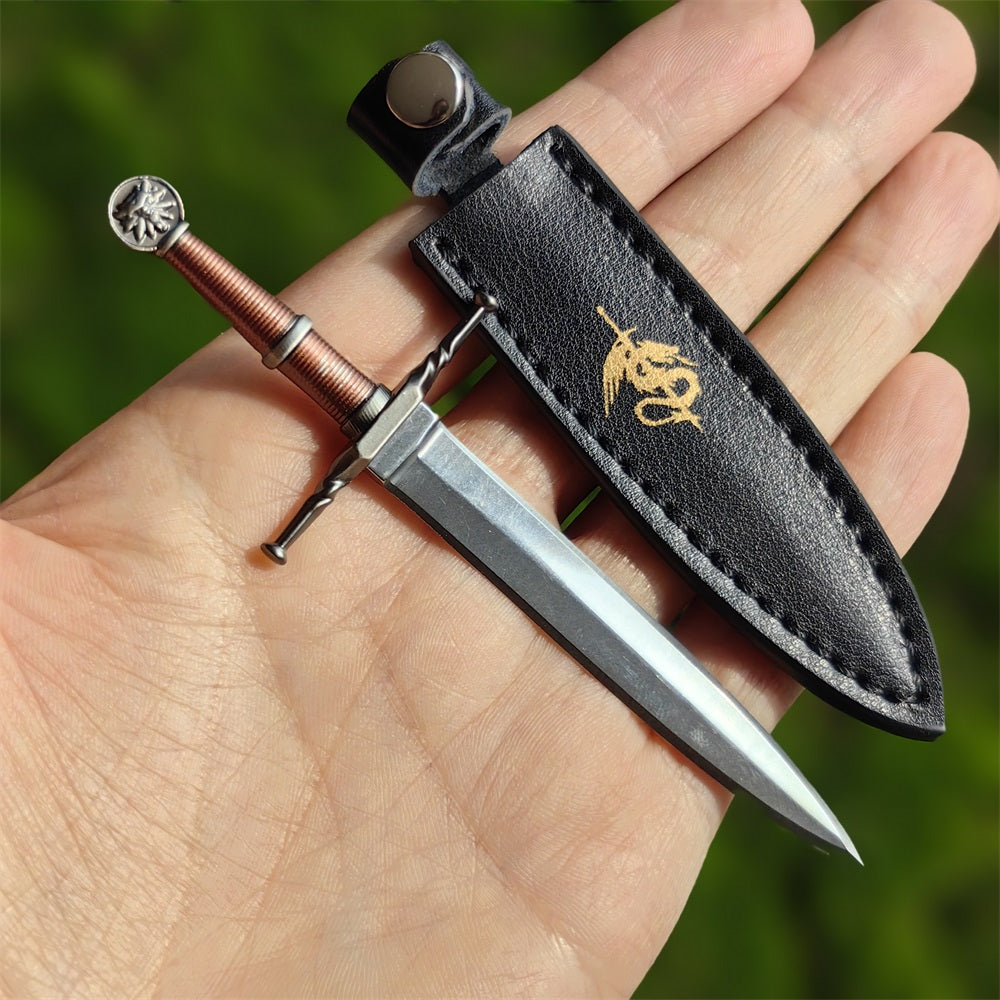 Geralt Wolf School Steel Sword EDC Knife