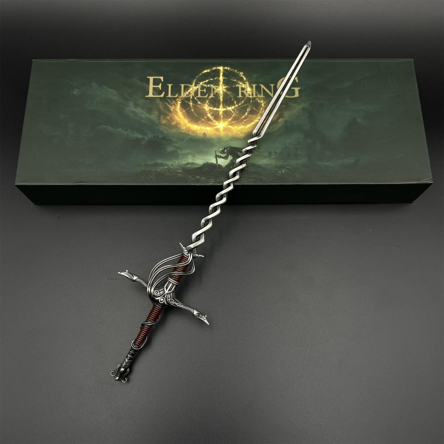 Soul Game Cleanrot Knight Flame Greatsword Miniature Metal Replica – Collectible Game Weapon Model