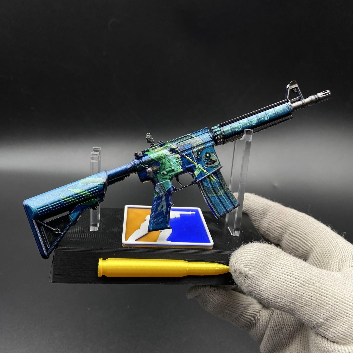 CS Game Skin M4A4 Poseidon Mini Metal Game Replica For Collection