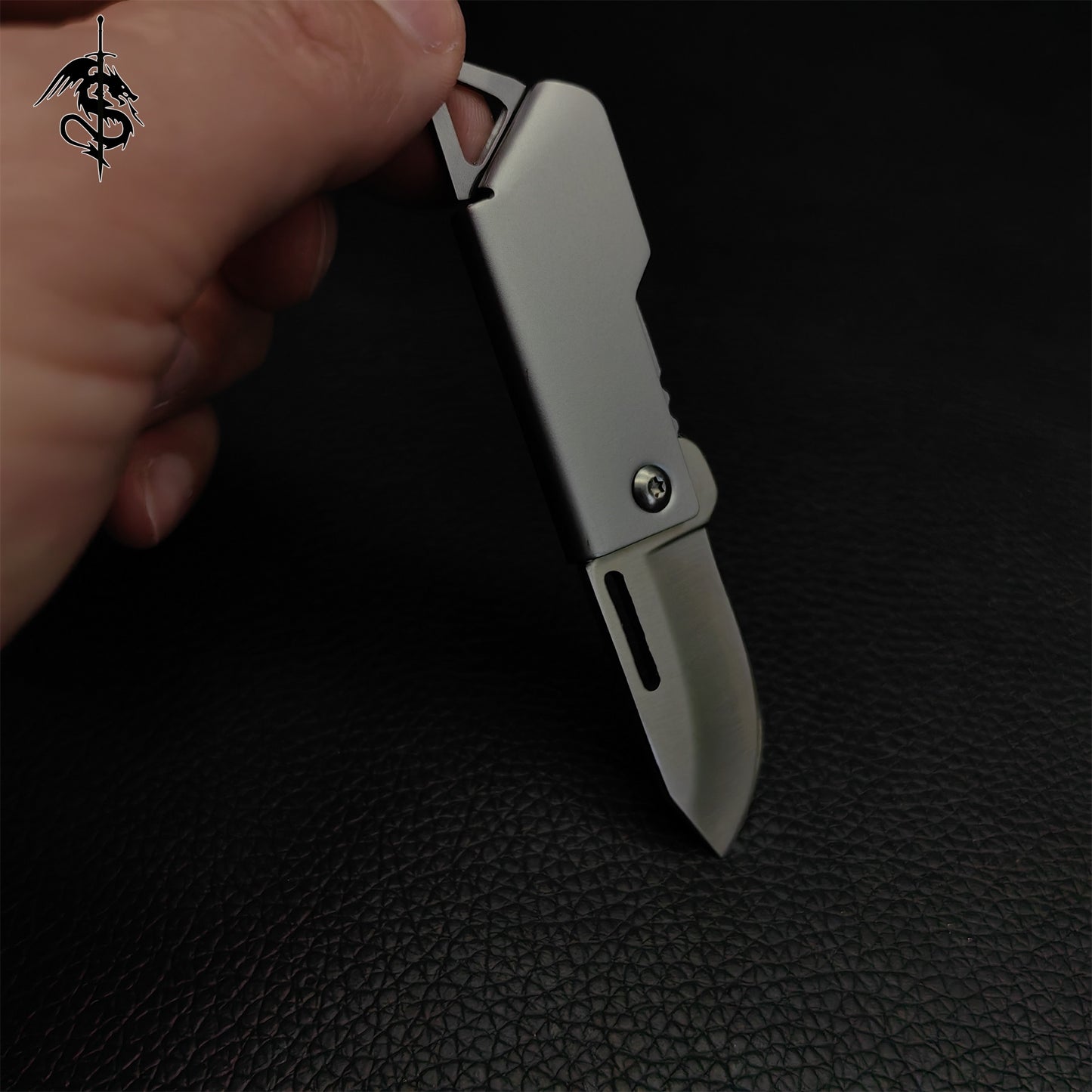 Steel Handle Tiny EDC Folding Knife USA Stock