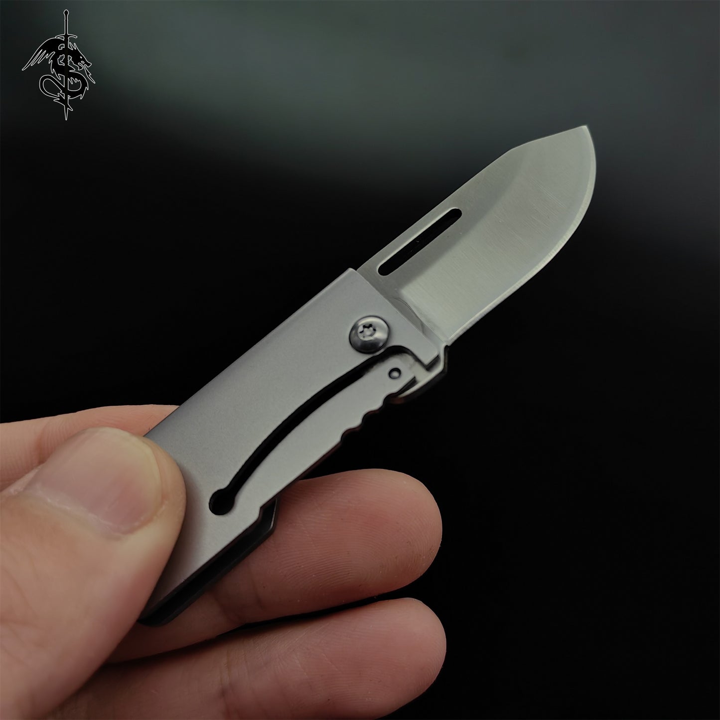 Steel Handle Tiny EDC Folding Knife USA Stock