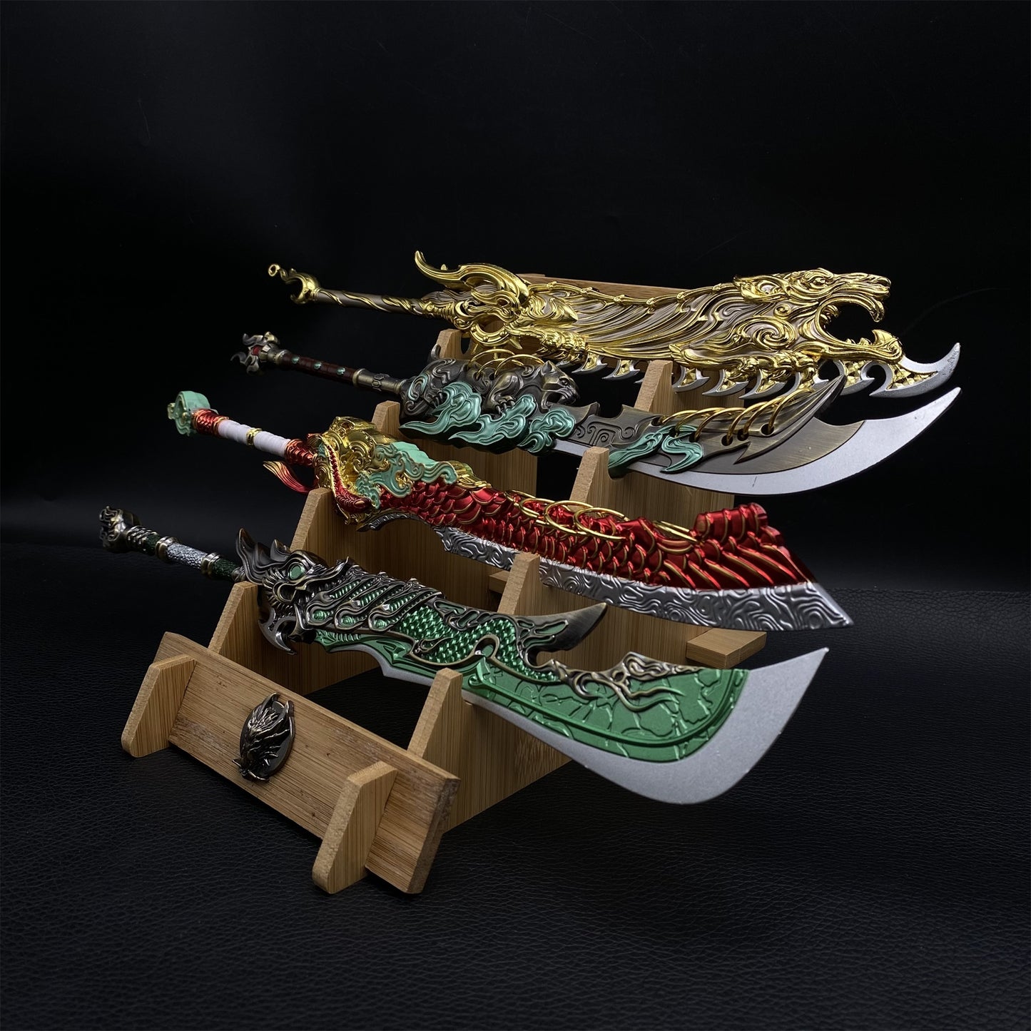 Eastern Mythical Beast Azura Dargon Golden Lion Broadsword Cool Greatsword Metal Arts