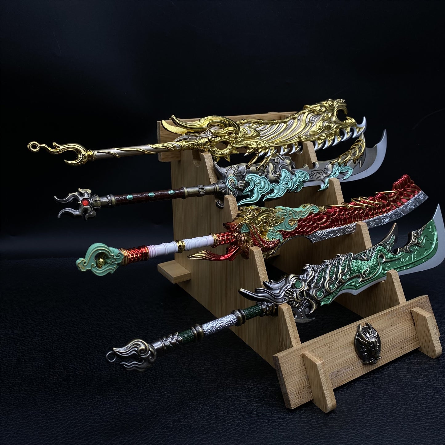 Eastern Mythical Beast Azura Dargon Golden Lion Broadsword Cool Greatsword Metal Arts