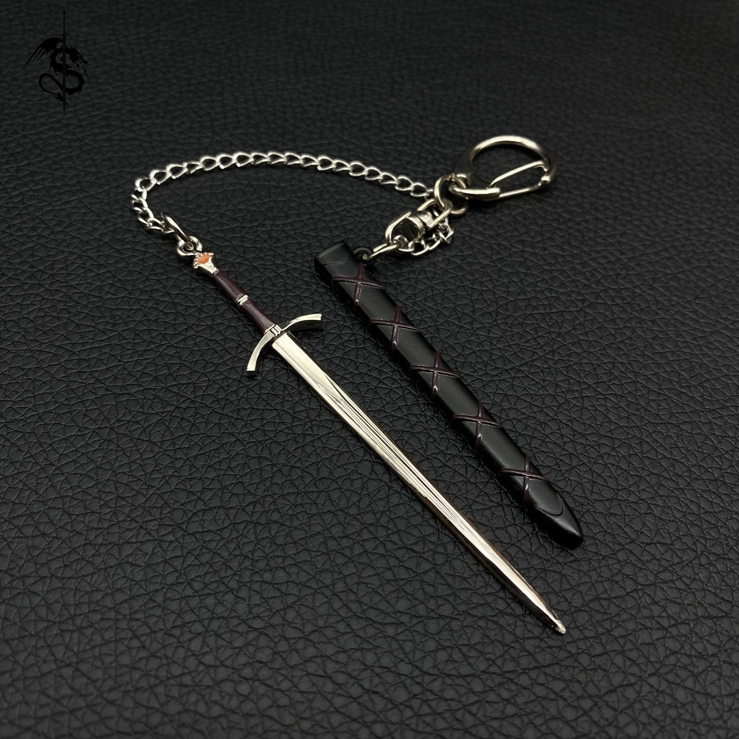 Middle Age Weapon Sword Keychain 5 In 1 Pack