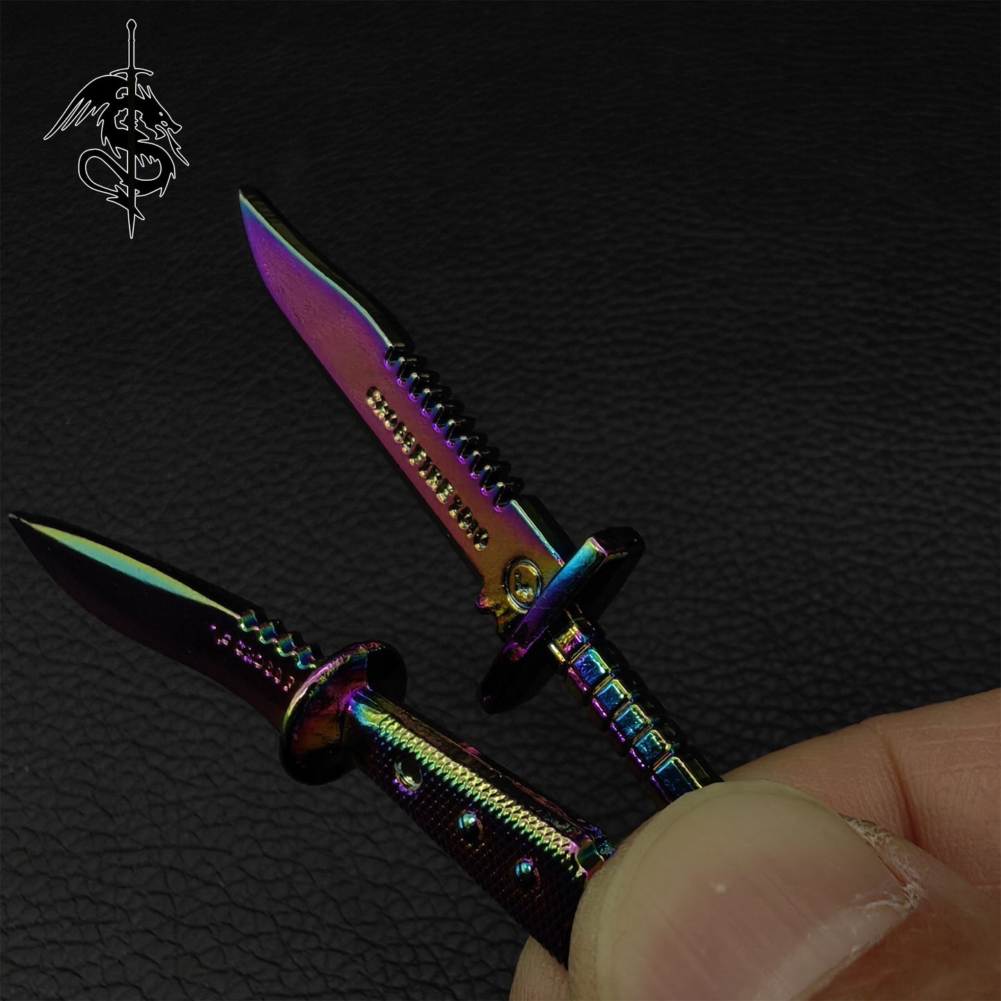 Metal Case Hardened Weapon Keychains Karambit M9 Bowie Knife