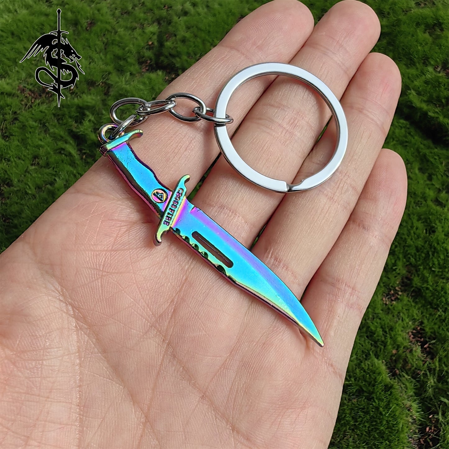 Metal Case Hardened Weapon Keychains Karambit M9 Bowie Knife