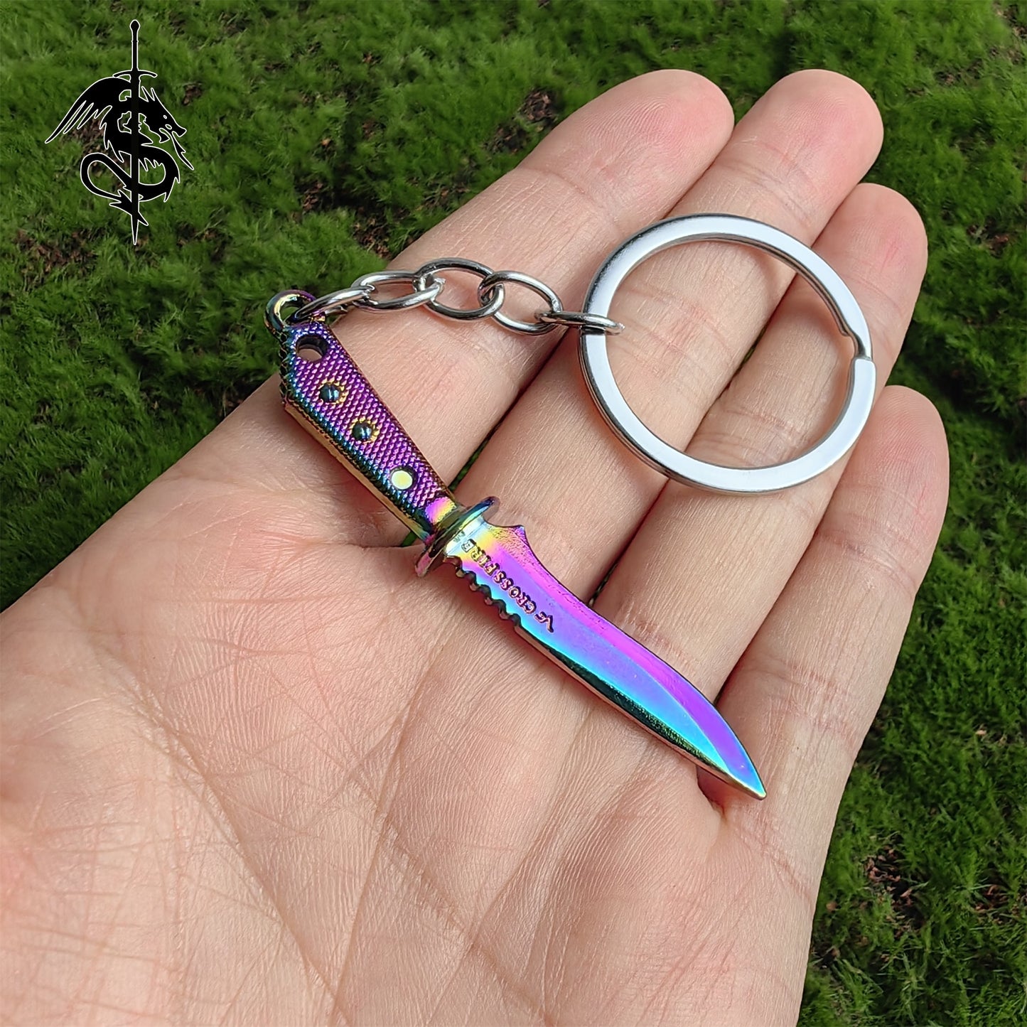 Metal Case Hardened Weapon Keychains Karambit M9 Bowie Knife