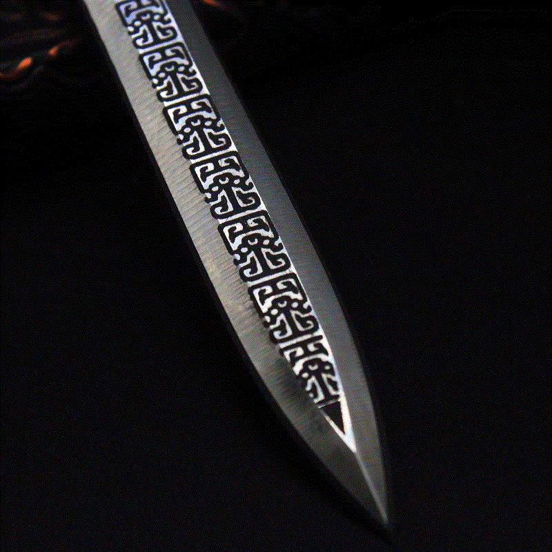 High-End Hand Forged Brass Handle Dragon Head Short Sword Letter Opener