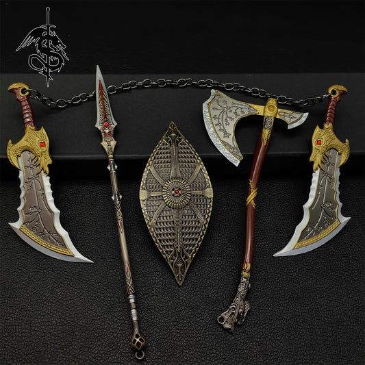 Metal Classical Game Weapons Miniatures 4 In 1 Pack