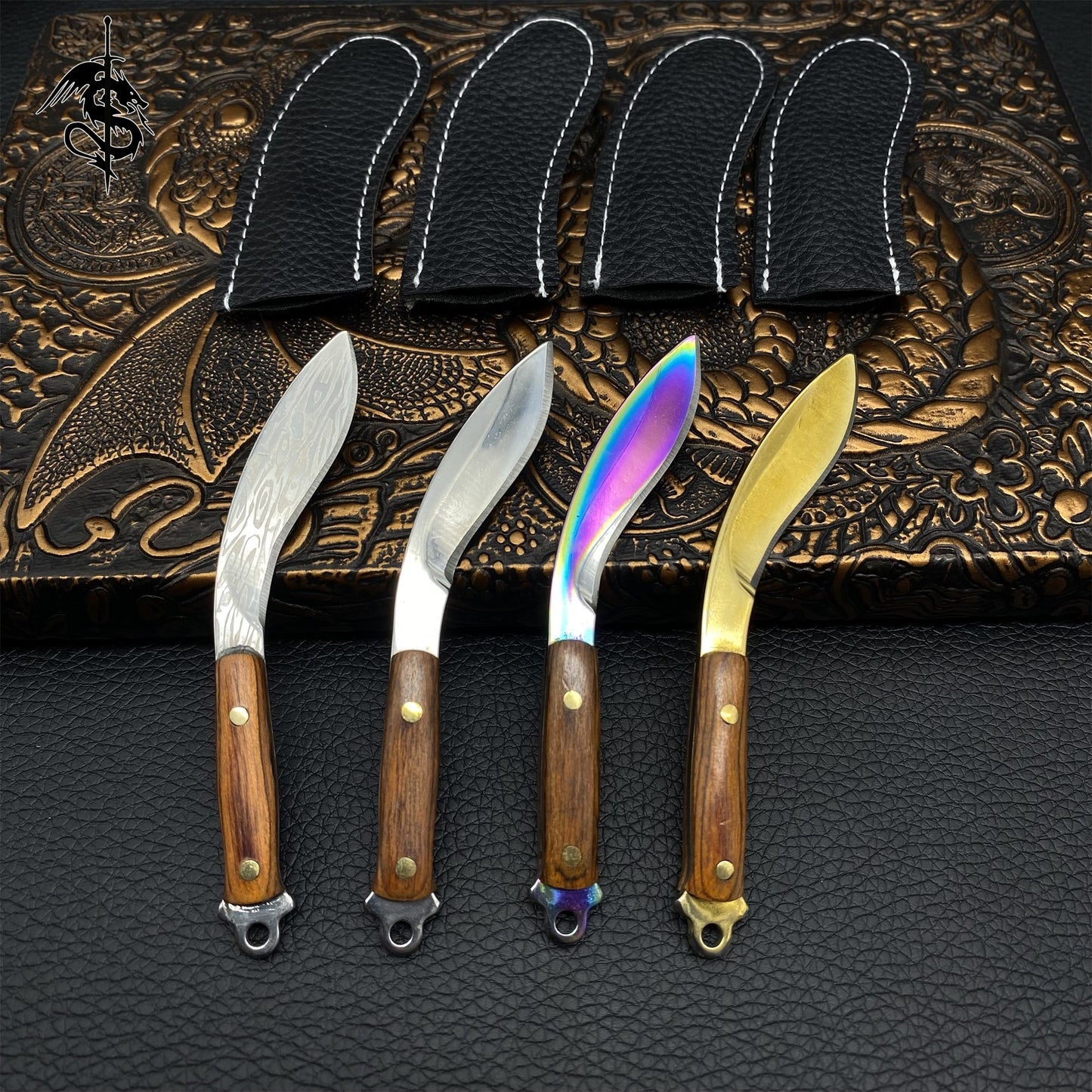Mini Nepal Dagger EDC Wooden Handle Sharp Knife USA Stock