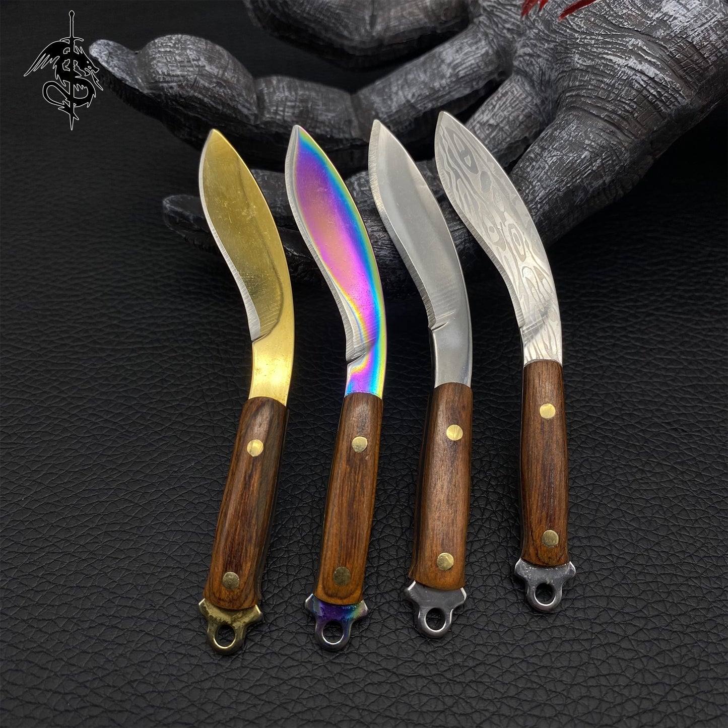 Mini Nepal Dagger EDC Wooden Handle Sharp Knife USA Stock
