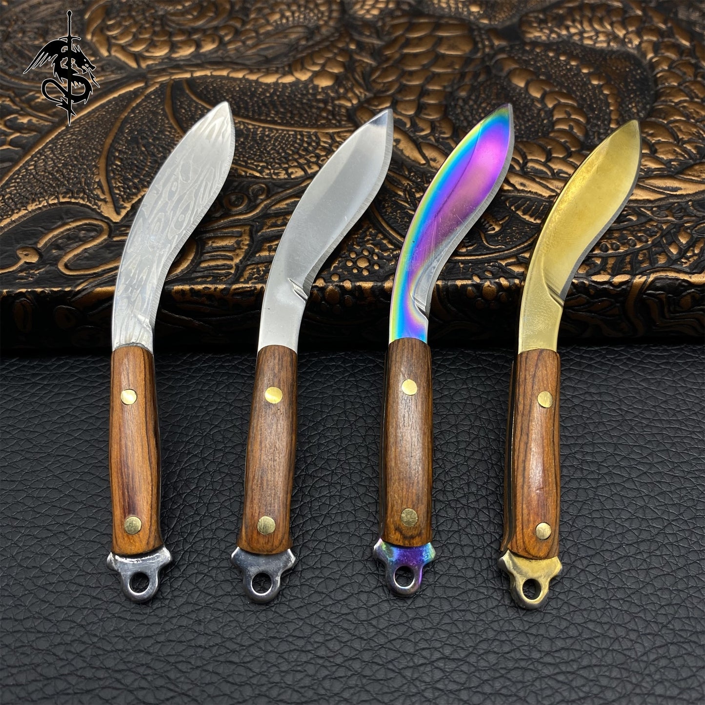 Mini Nepal Dagger EDC Wooden Handle Sharp Knife USA Stock