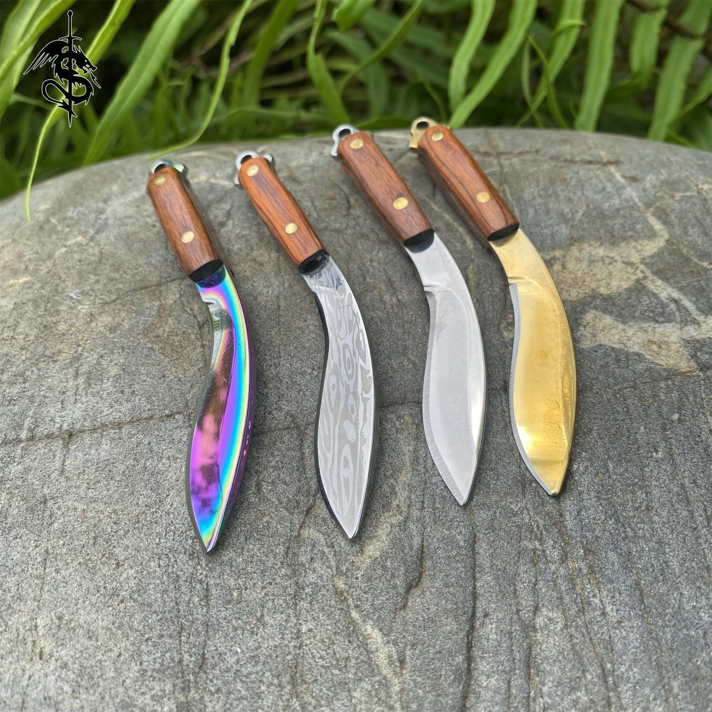 Mini Nepal Dagger EDC Wooden Handle Sharp Knife USA Stock