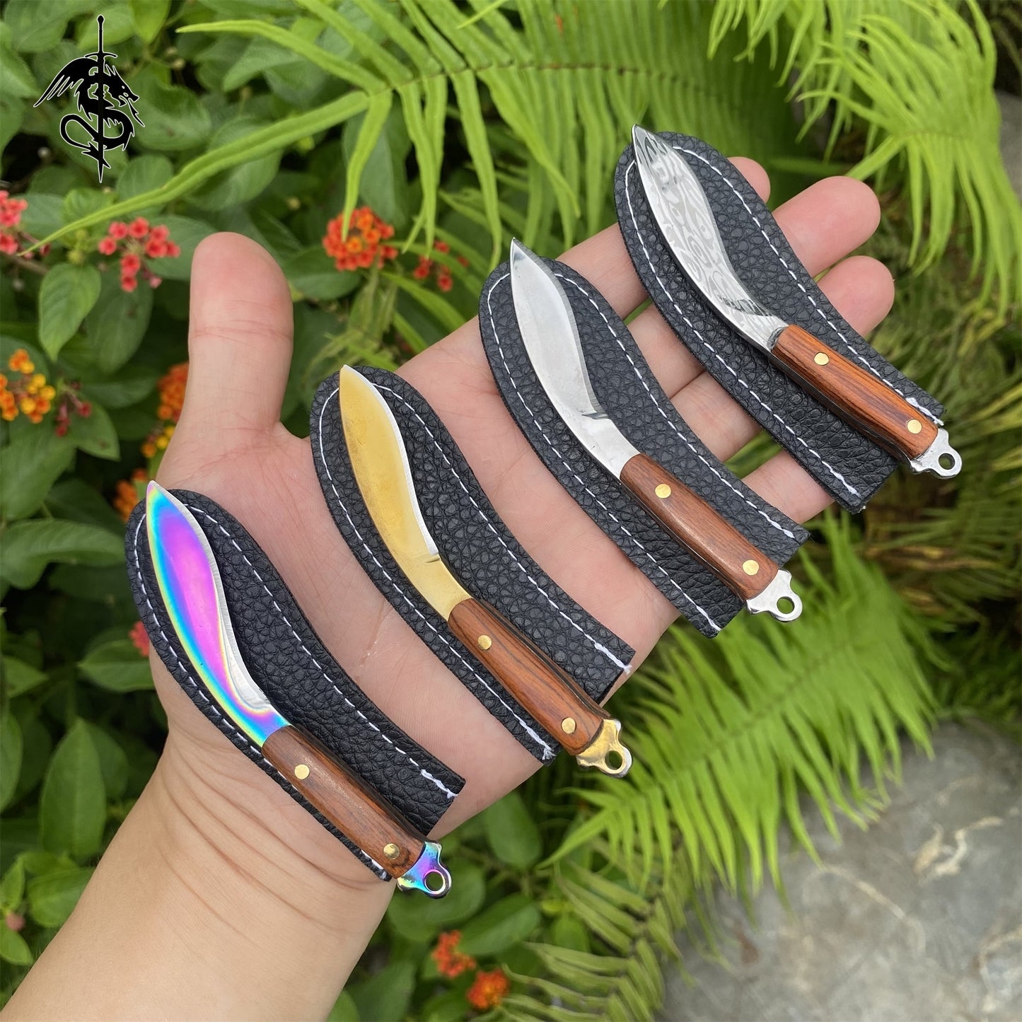 Mini Nepal Dagger EDC Wooden Handle Sharp Knife USA Stock