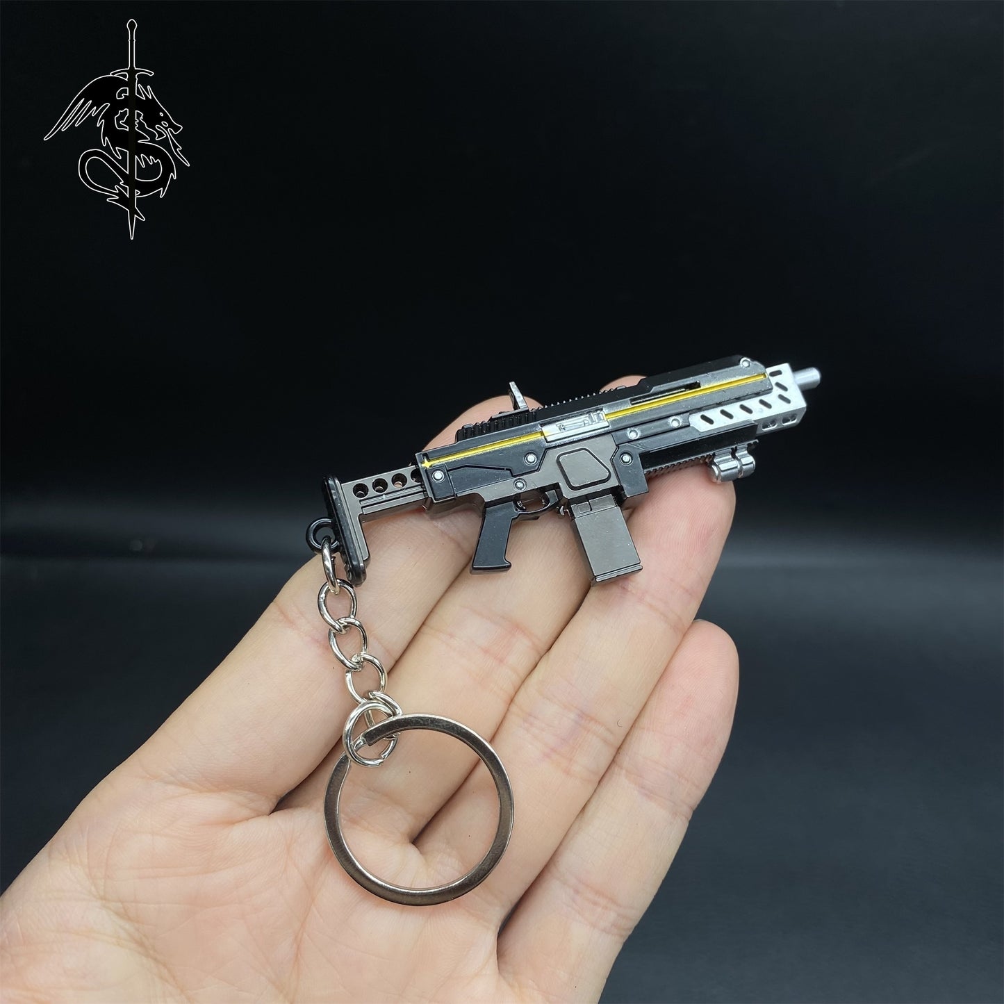 Hot Game Mini Gun Metal Keychain 10 Options
