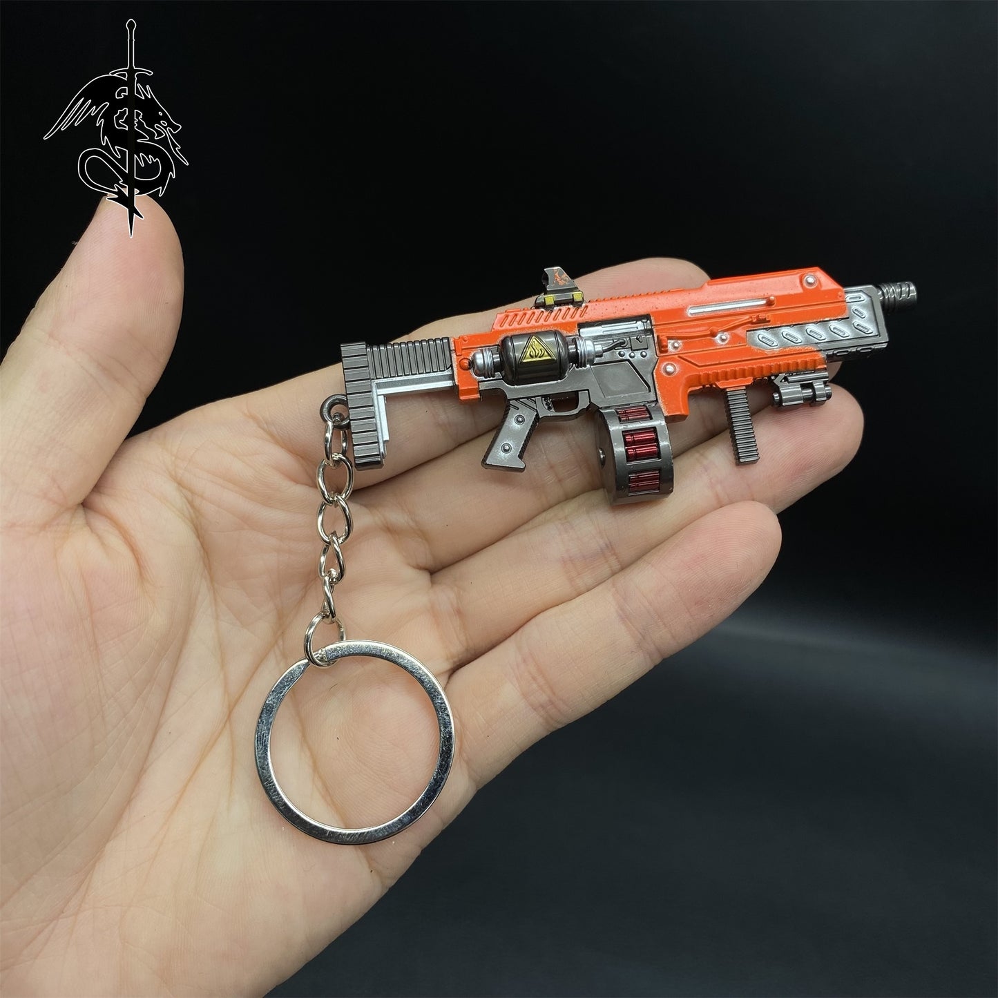 Hot Game Mini Gun Metal Keychain 10 Options