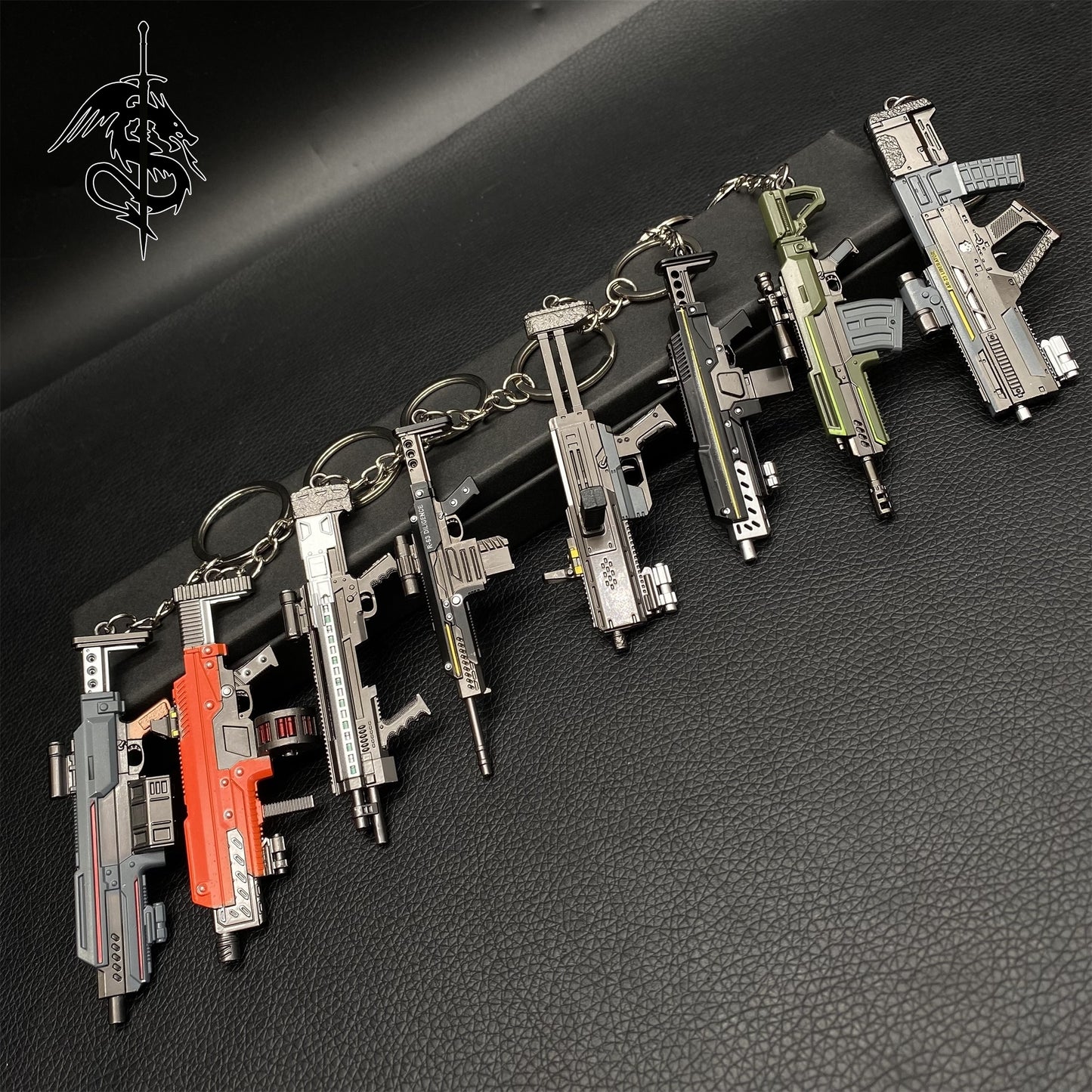 Hot Game Mini Gun Metal Keychain 10 Options