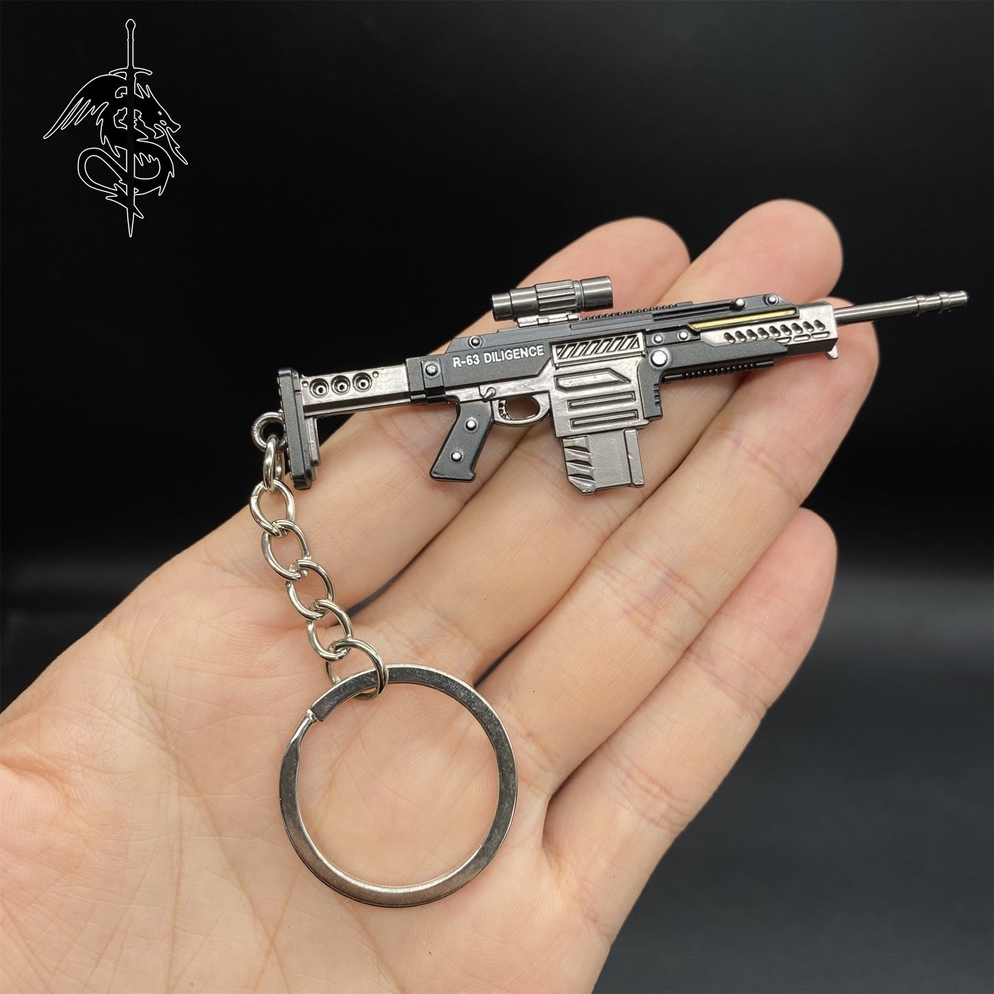Hot Game Mini Gun Metal Keychain 10 Options