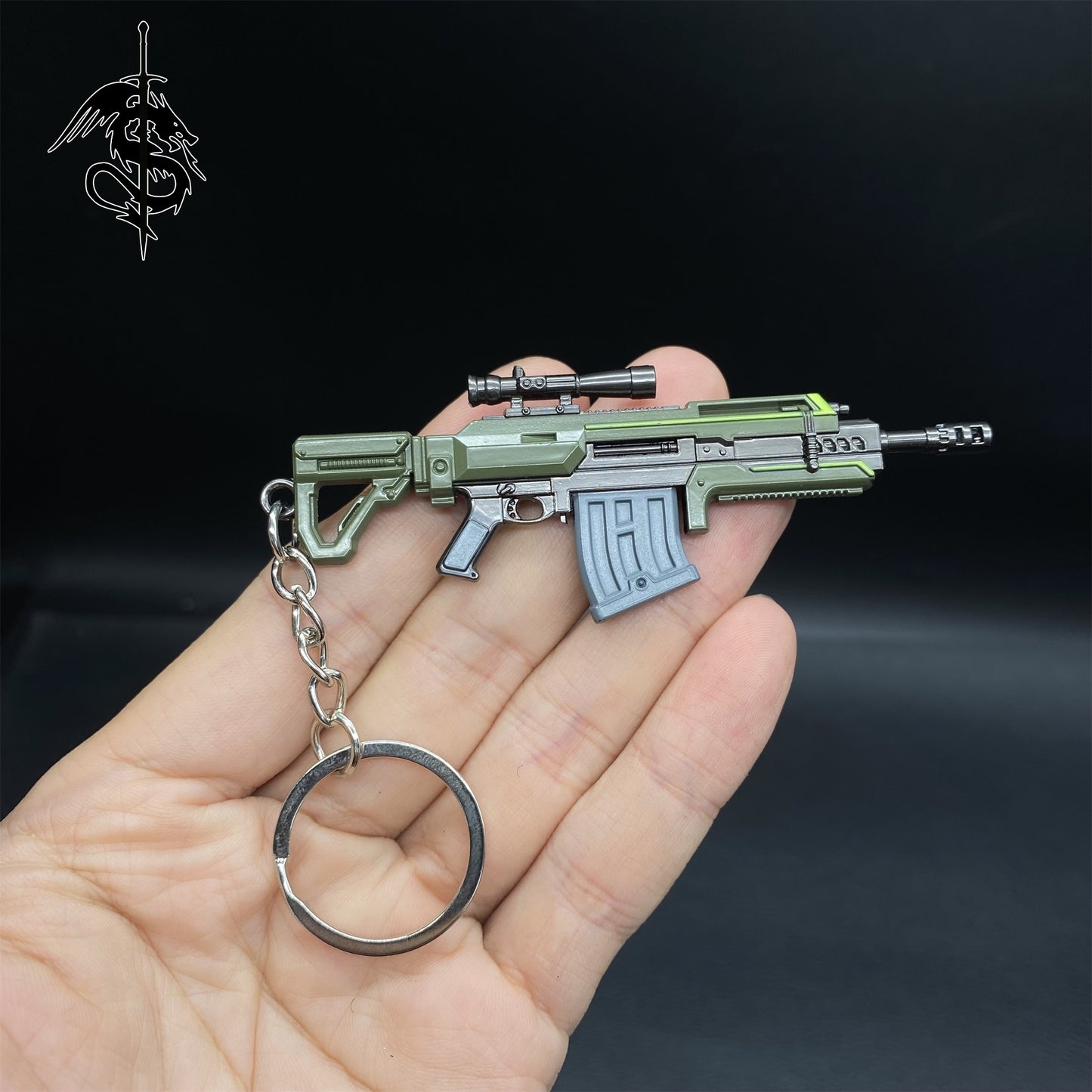 Hot Game Mini Gun Metal Keychain 10 Options
