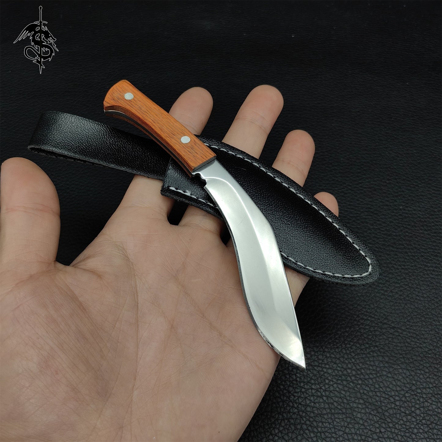 Mini Nepal Wooden Handle Unboxing Knife EDC Tool Knife 2 In 1 Pack