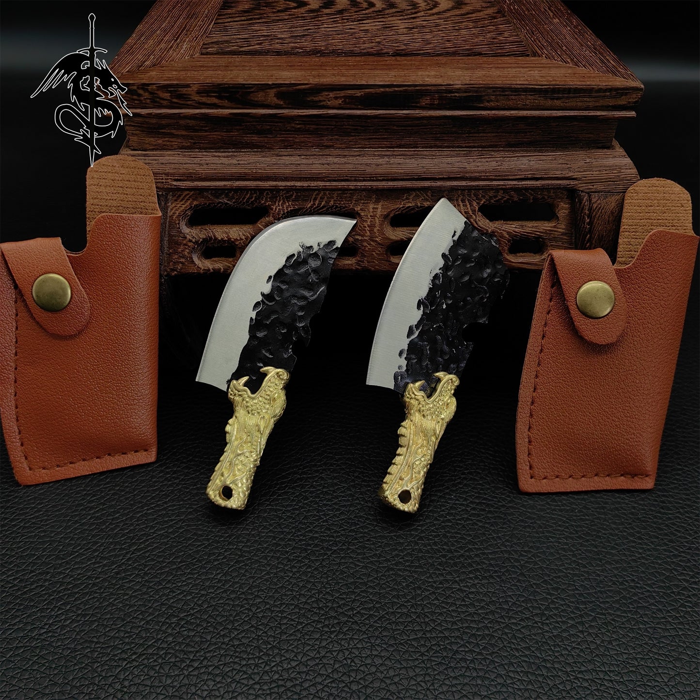 Brass Handle Mini EDC Knife 2 In 1 Pack