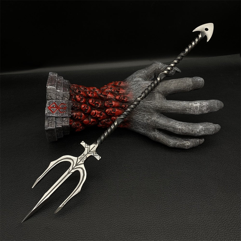 Hand-Forged Steel Poseidon Trident Miniature 37CM/14.5"