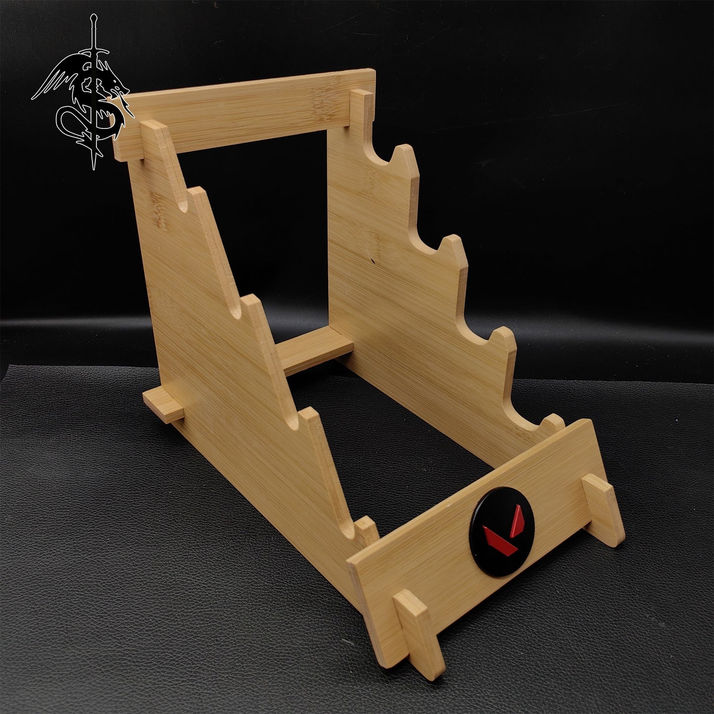 Game Props Handmade Bamboo Wood 4-layer Display Holder
