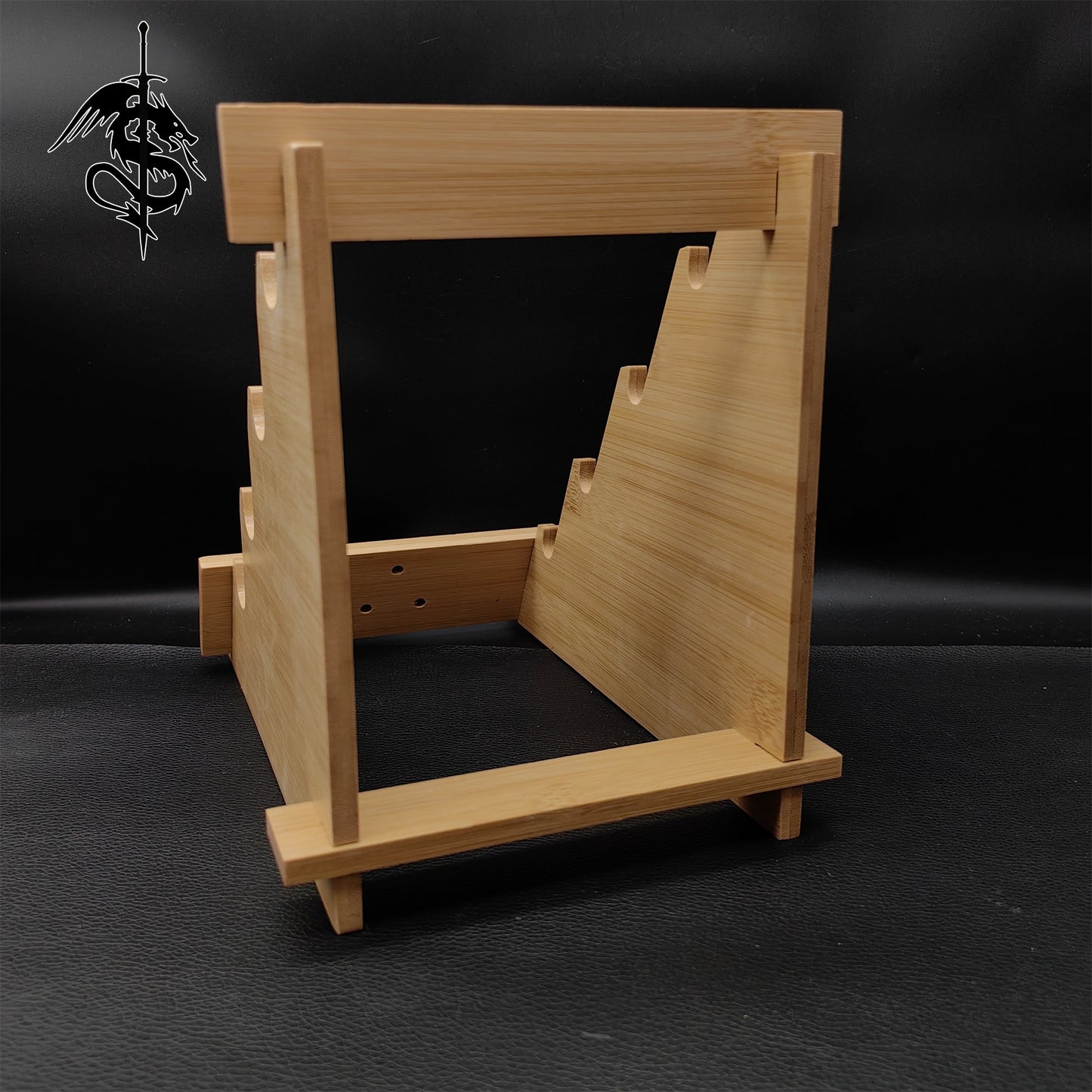 Game Props Handmade Bamboo Wood 4-layer Display Holder