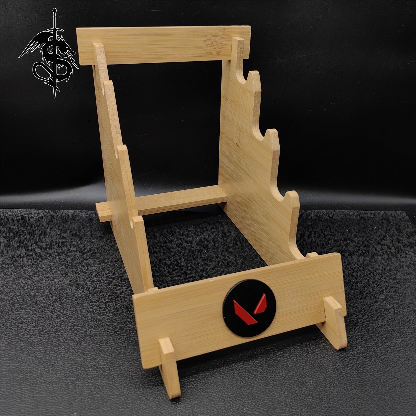 Game Props Handmade Bamboo Wood 4-layer Display Holder