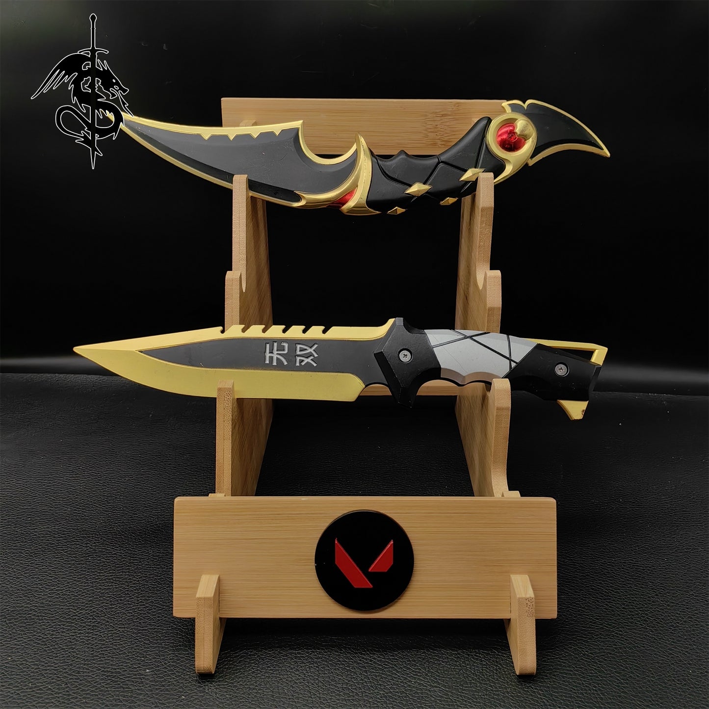 Game Props Handmade Bamboo Wood 4-layer Display Holder