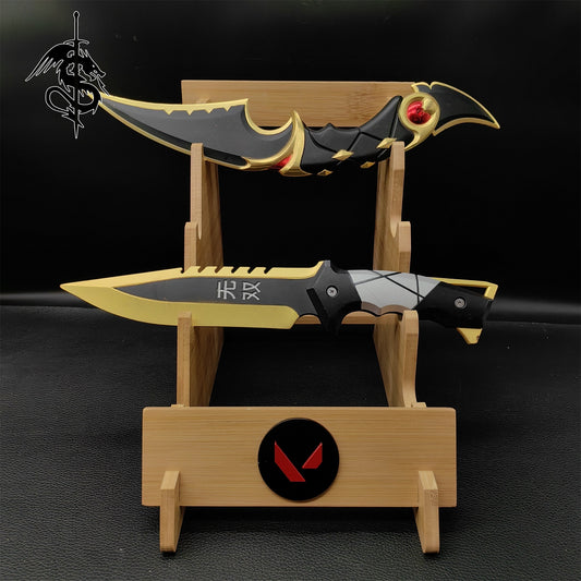 Game Props Handmade Bamboo Wood 4-layer Display Holder