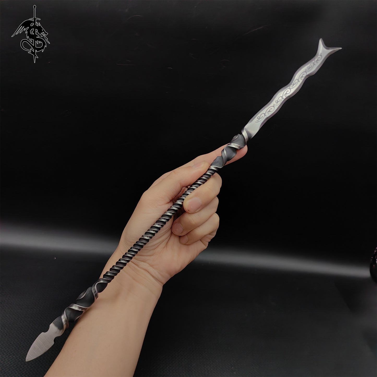 Hand-Forged Steel Tea Knife Long-Handle Tiny Spear 4 In 1 Pack With Stand