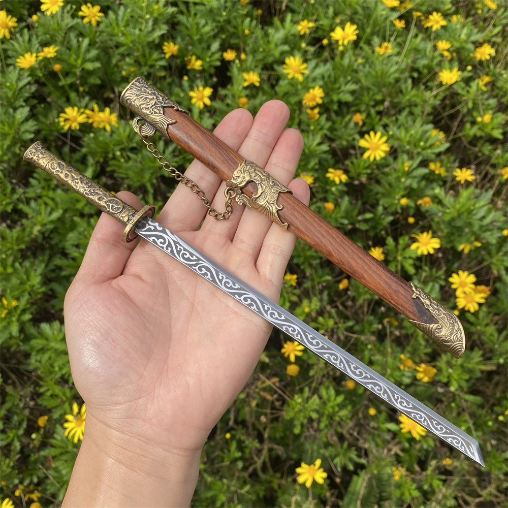 Hand-Forged Classic Tang Sword Sword Brass Handle Miniature 27cm/10.6"