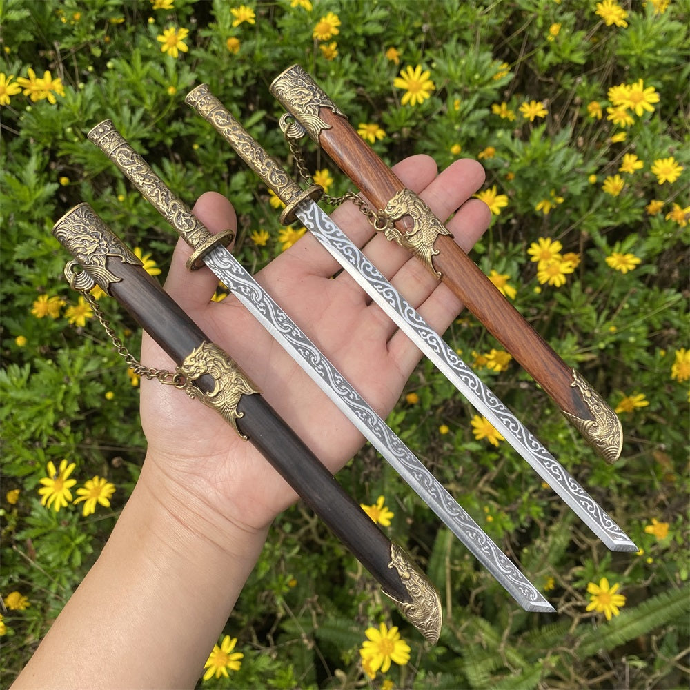 Hand-Forged Classic Tang Sword Sword Brass Handle Miniature 27cm/10.6"