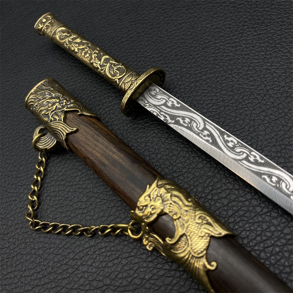 Hand-Forged Steel Mini Tang Sword 27cm/10.6"