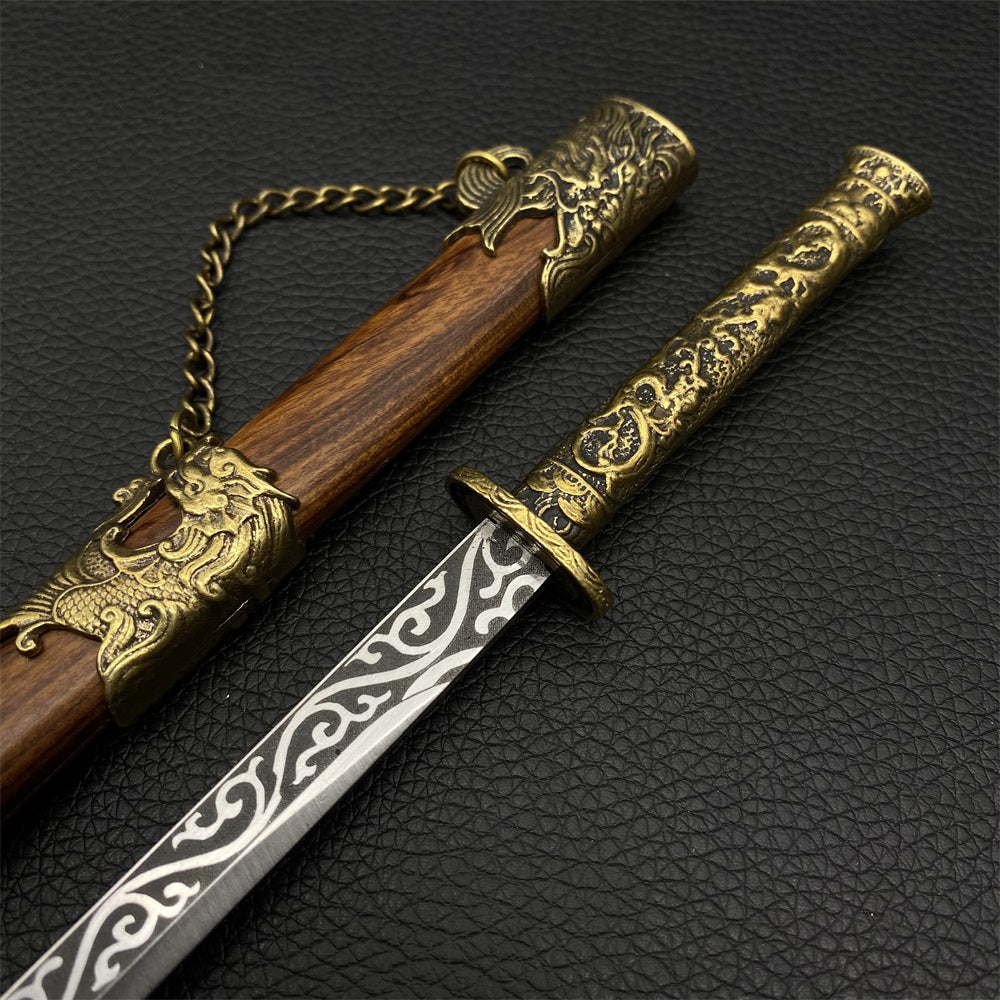 Hand-Forged Tang Sword Classic Tiny Sword Miniature