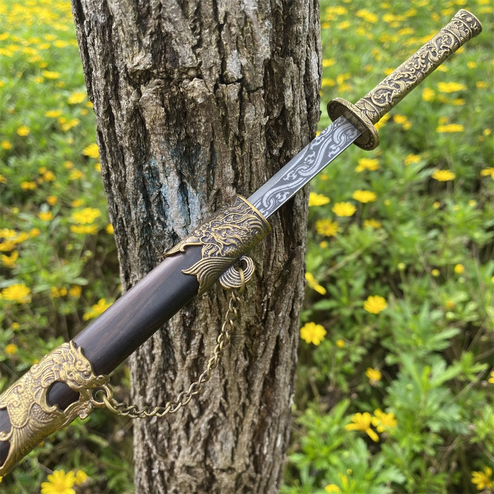 Hand-Forged Steel Mini Tang Sword 27cm/10.6"