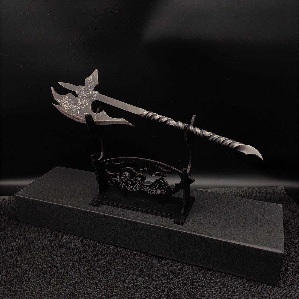 Hand-Forged Ebony War Axe Aquaman Atlantis Three-Pronged Spear