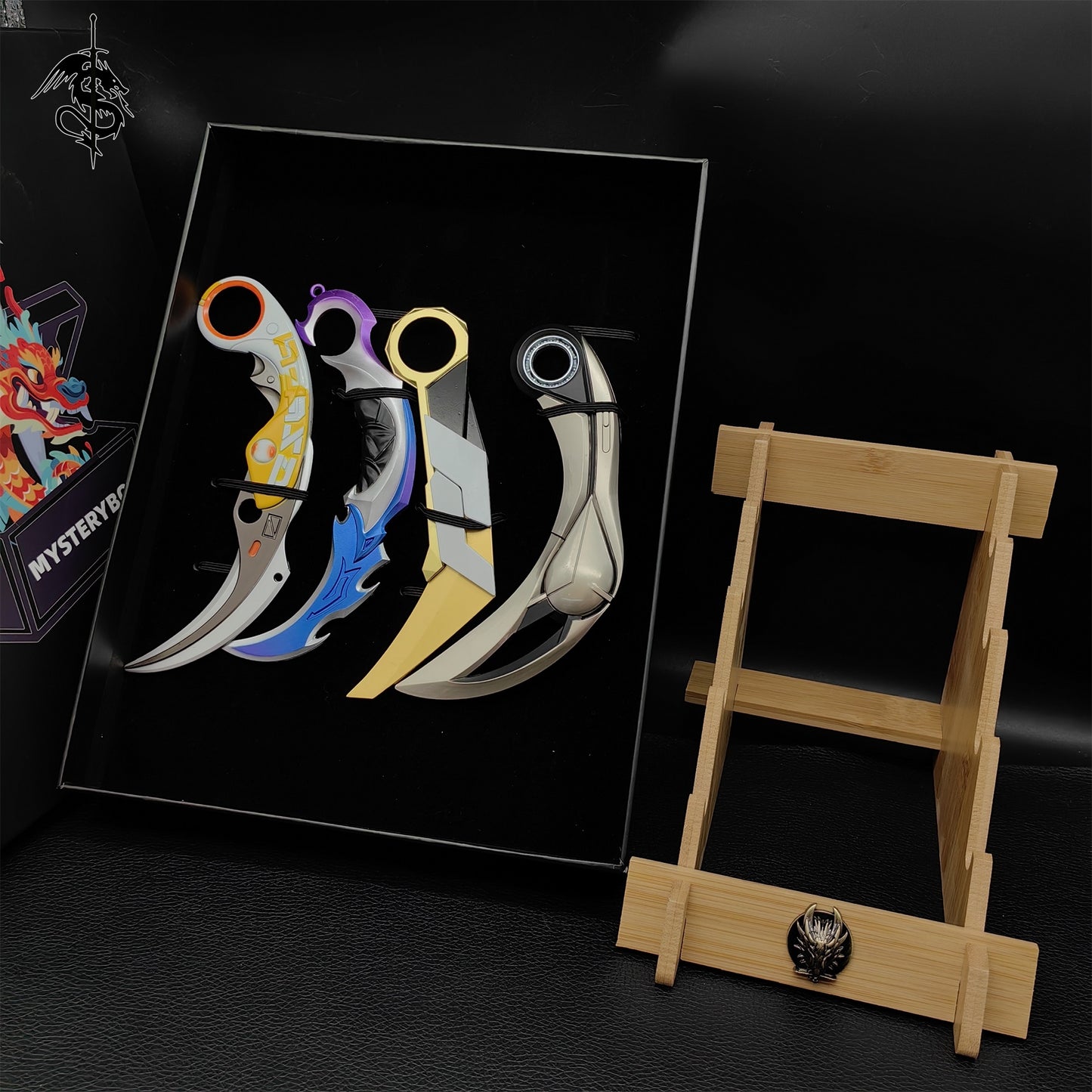 Game Karambit Metal Replica 4 In 1 Gift Box For Display