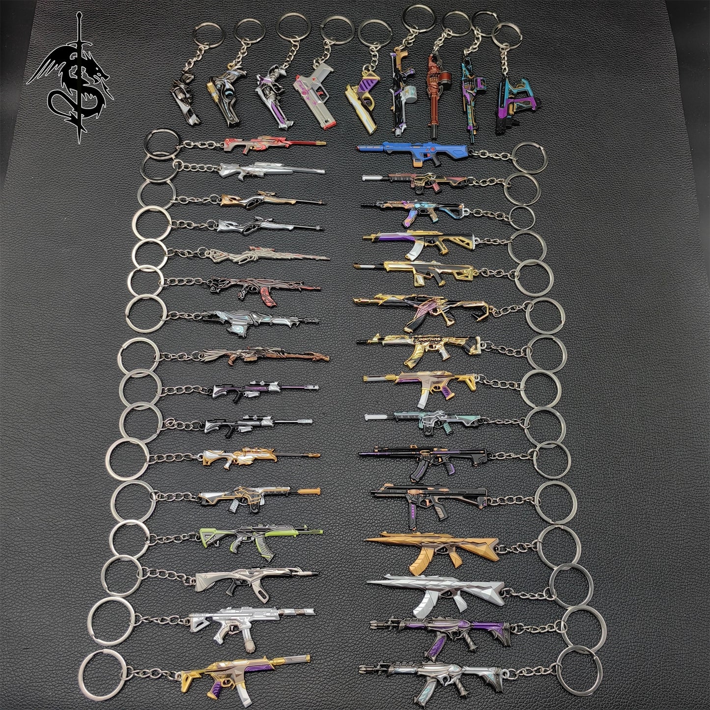 Metal Vandal Gun Pendant Keychain